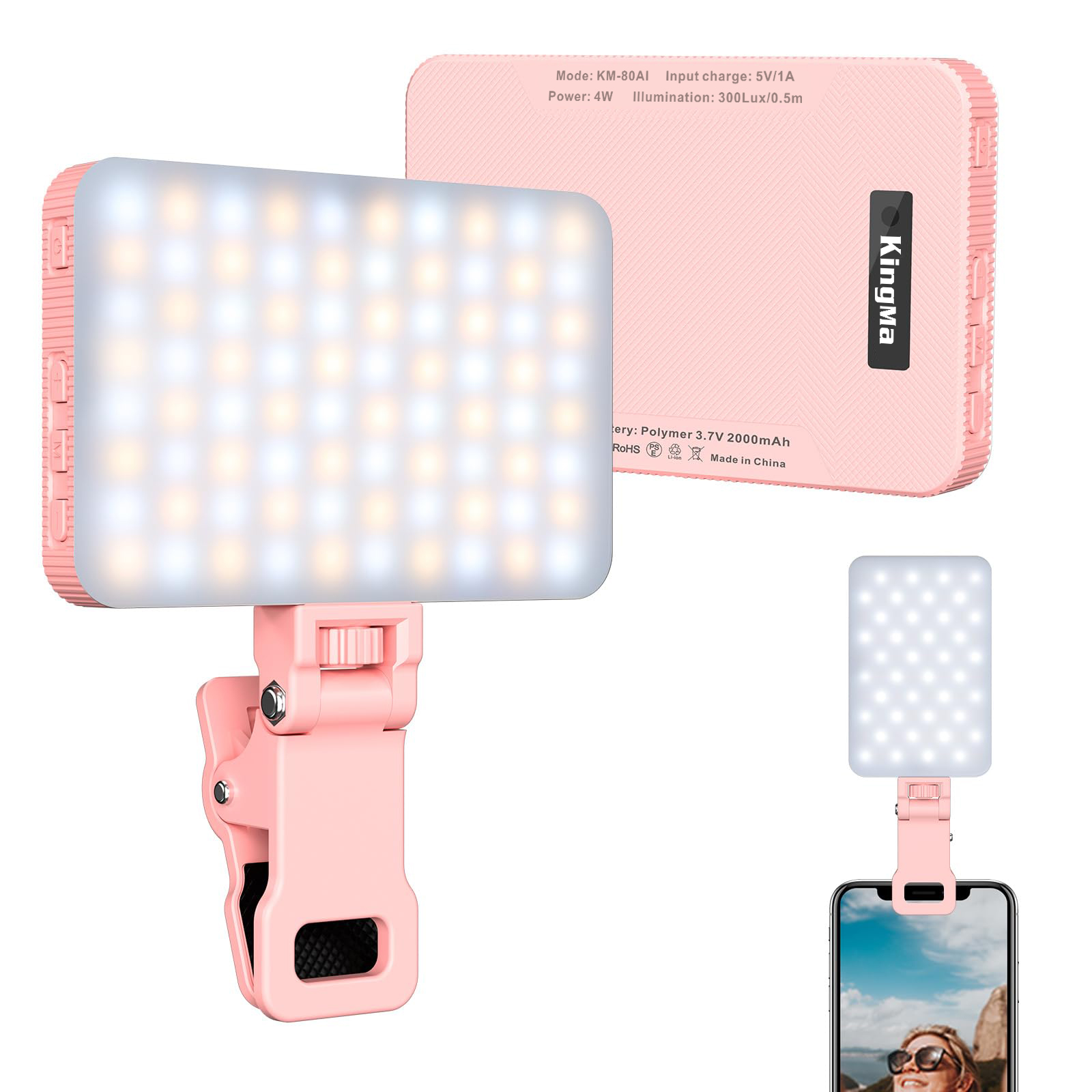 Photography Lighting Video - King Ma LUZ DE Selfie recargable,