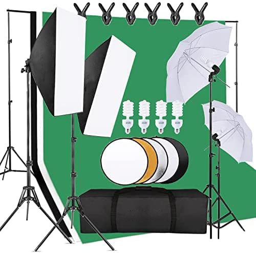 Photography Lighting And Backdrop Kits - El conjunto de equipo de estudio