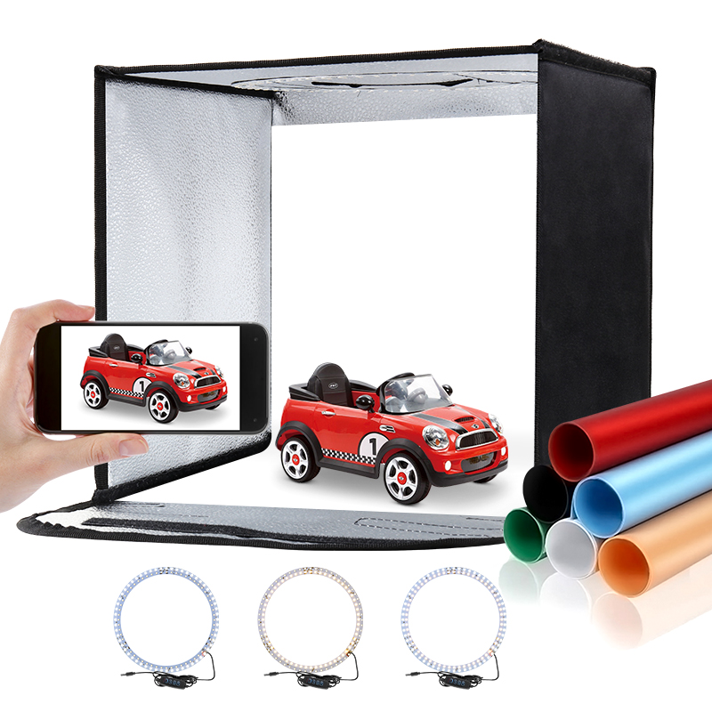 Photography Lighting And Backdrop Kits - Caja de luz plegable para estudio