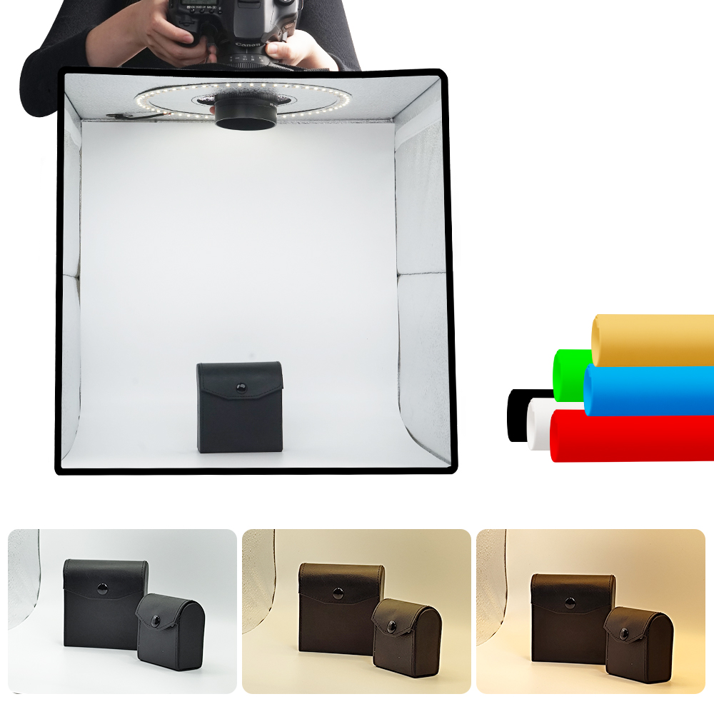 Photography Lighting And Backdrop Kits - Lightdow-caja de fotos regulable, luz LED