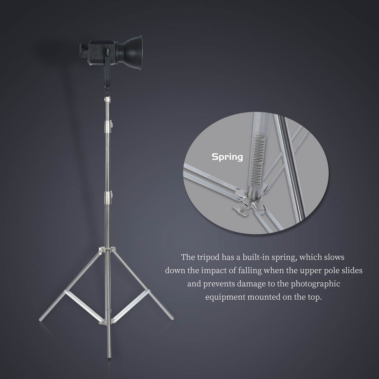 Soporte de luz de acero inoxid - Photography Lighting Background reseña y precio
