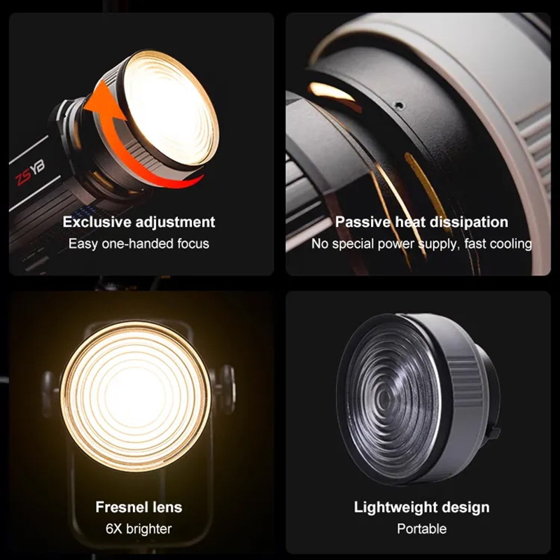 Lente Fresnel con Enfoque Ajus - Photography Lighting Background reseña y precio