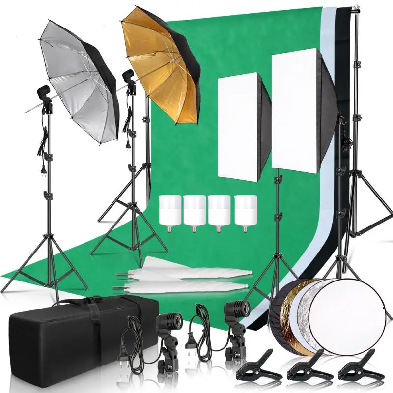 Kit de iluminación para fotogr - Photography Lighting And Backdrop Kits reseña y precio