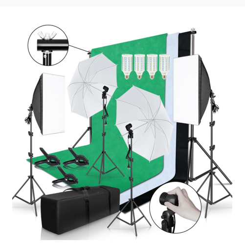 Kit de Fotografía Profesional  - Photography Lighting And Backdrop Kits reseña y precio